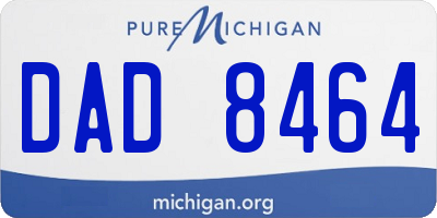 MI license plate DAD8464