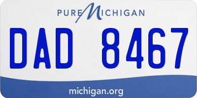 MI license plate DAD8467