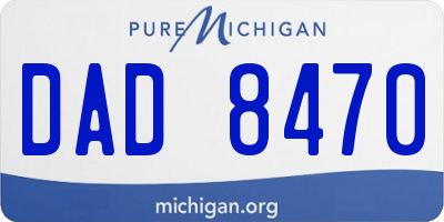 MI license plate DAD8470