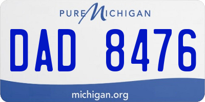 MI license plate DAD8476