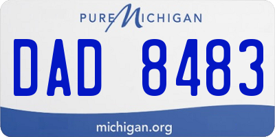 MI license plate DAD8483