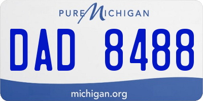 MI license plate DAD8488