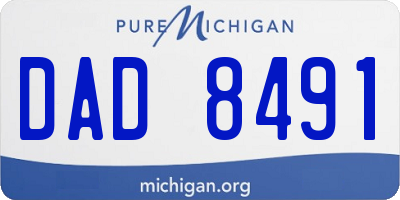 MI license plate DAD8491