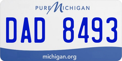 MI license plate DAD8493