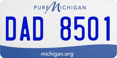 MI license plate DAD8501