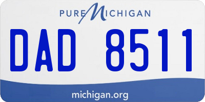 MI license plate DAD8511