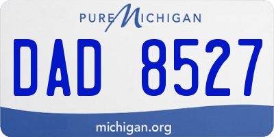 MI license plate DAD8527