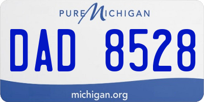MI license plate DAD8528