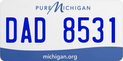 MI license plate DAD8531