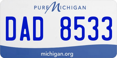 MI license plate DAD8533
