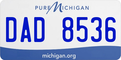 MI license plate DAD8536