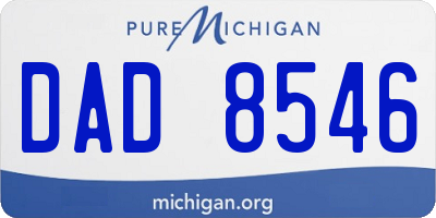MI license plate DAD8546