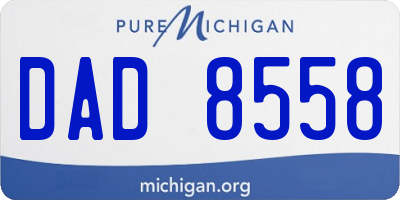 MI license plate DAD8558