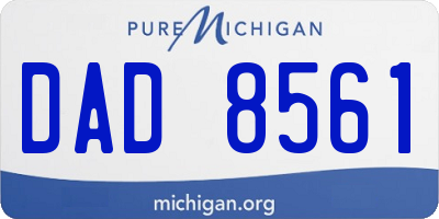 MI license plate DAD8561