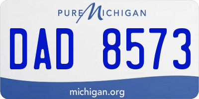 MI license plate DAD8573
