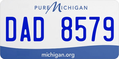 MI license plate DAD8579