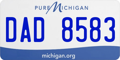 MI license plate DAD8583