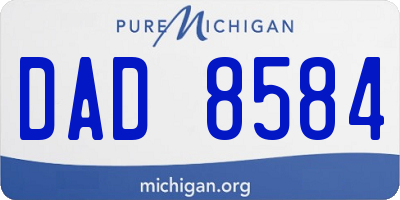 MI license plate DAD8584