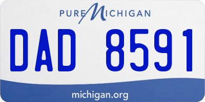 MI license plate DAD8591