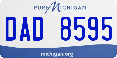 MI license plate DAD8595