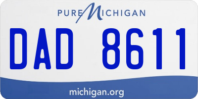 MI license plate DAD8611