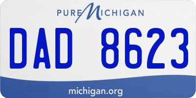 MI license plate DAD8623