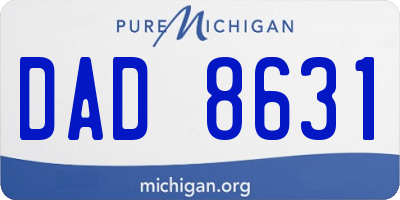 MI license plate DAD8631