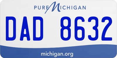 MI license plate DAD8632