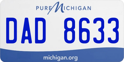 MI license plate DAD8633