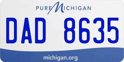 MI license plate DAD8635