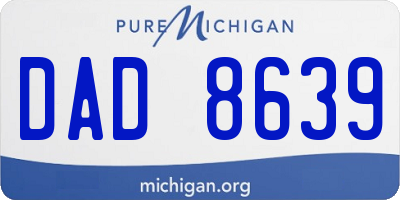 MI license plate DAD8639