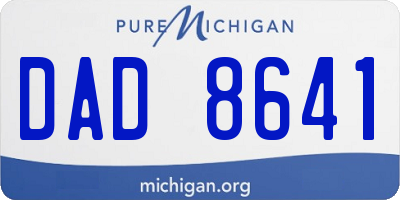 MI license plate DAD8641