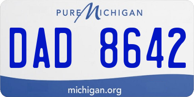MI license plate DAD8642