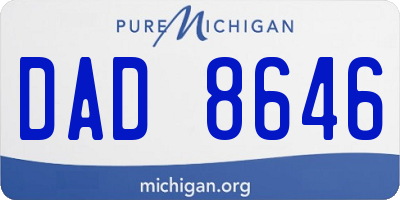 MI license plate DAD8646