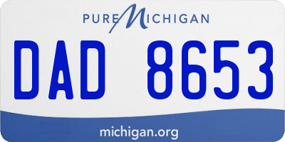 MI license plate DAD8653