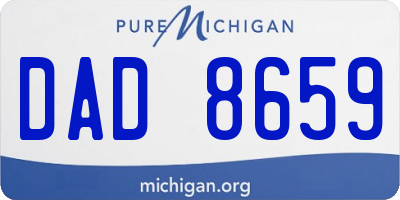 MI license plate DAD8659