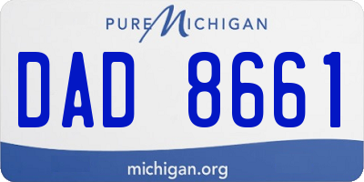 MI license plate DAD8661