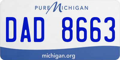 MI license plate DAD8663