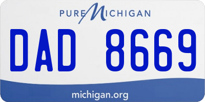 MI license plate DAD8669