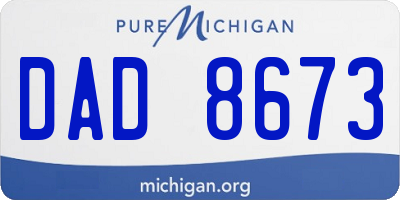 MI license plate DAD8673