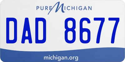 MI license plate DAD8677