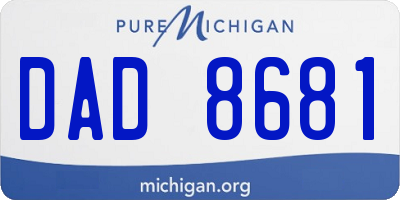 MI license plate DAD8681