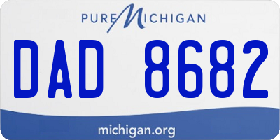 MI license plate DAD8682