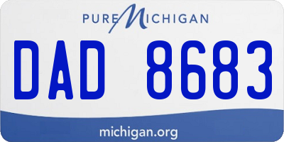 MI license plate DAD8683