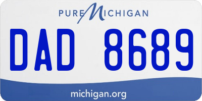 MI license plate DAD8689