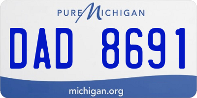 MI license plate DAD8691