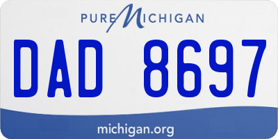 MI license plate DAD8697