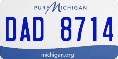 MI license plate DAD8714