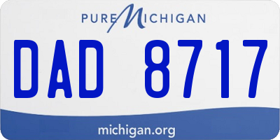 MI license plate DAD8717