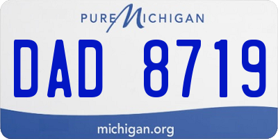 MI license plate DAD8719